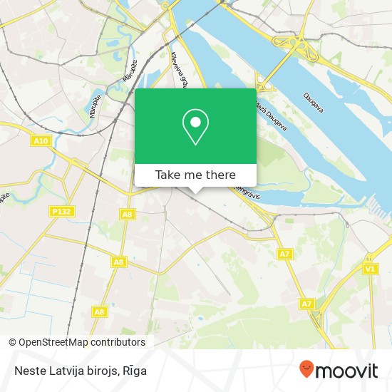 Карта Neste Latvija birojs