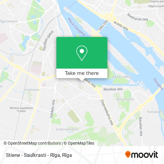 Stiene - Saulkrasti - Rīga map