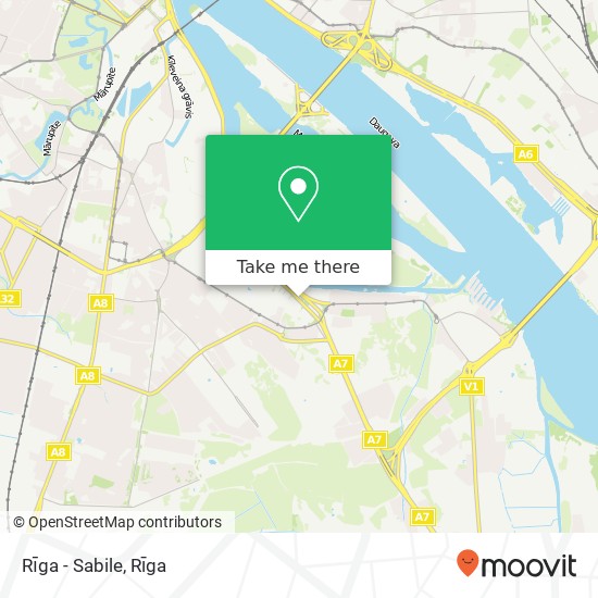 Rīga - Sabile map
