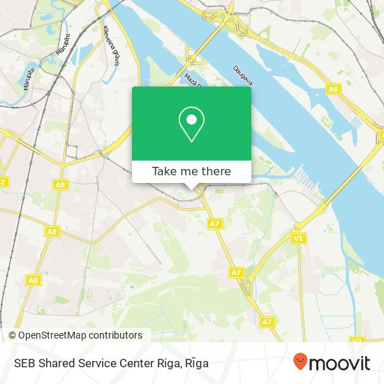 SEB Shared Service Center Riga map