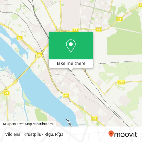 Vilciens | Krustpils - Rīga map
