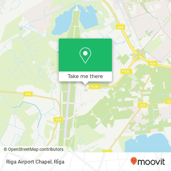 Riga Airport Chapel map