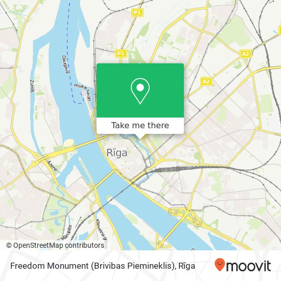Freedom Monument (Brivibas Piemineklis) map