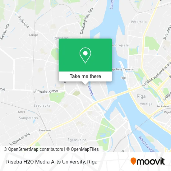 Riseba H2O Media Arts University map