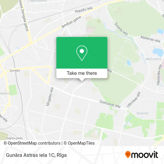 Карта Gunāra Astras iela 1C