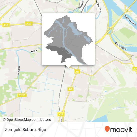 Карта Zemgale Suburb