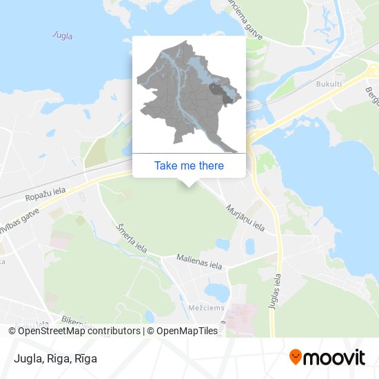 Jugla, Riga map