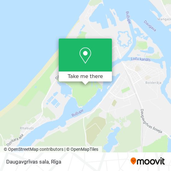 Карта Daugavgrīvas sala