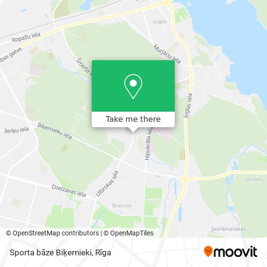 Sporta bāze Biķernieki map