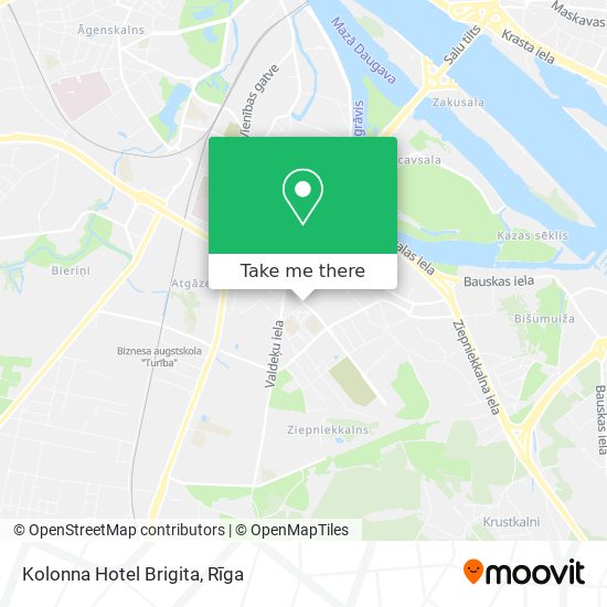 Kolonna Hotel Brigita map