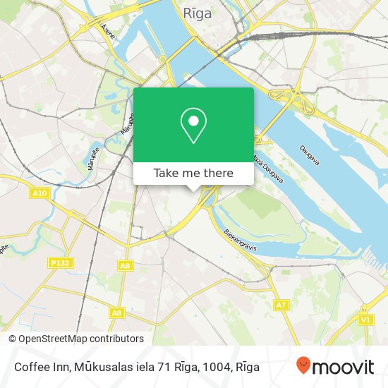 Карта Coffee Inn, Mūkusalas iela 71 Rīga, 1004