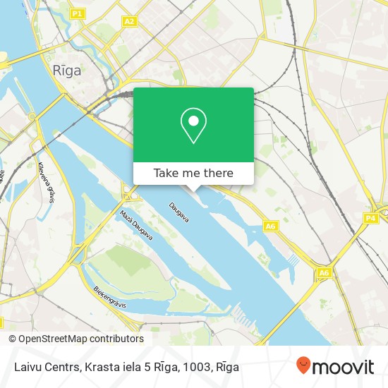 Laivu Centrs, Krasta iela 5 Rīga, 1003 map