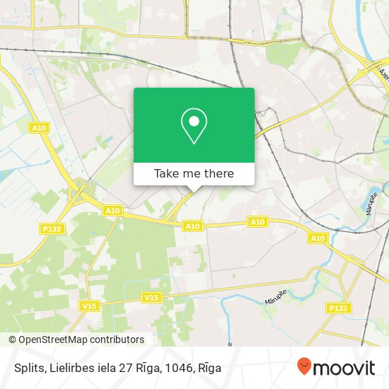 Splits, Lielirbes iela 27 Rīga, 1046 map