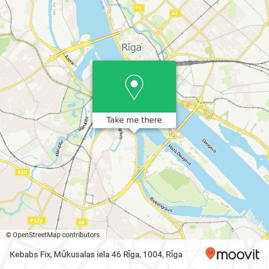 Kebabs Fix, Mūkusalas iela 46 Rīga, 1004 map