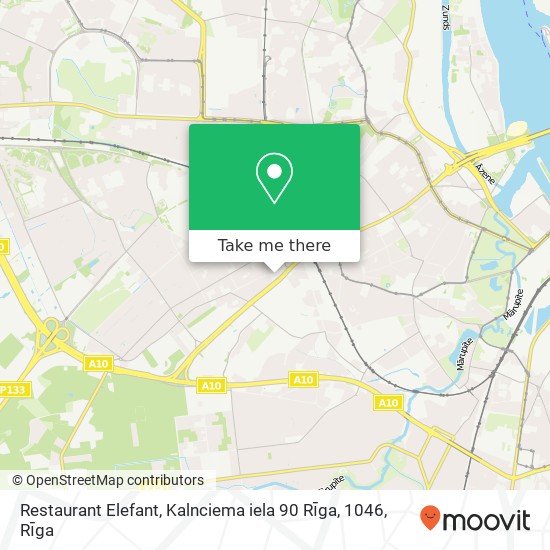 Restaurant Elefant, Kalnciema iela 90 Rīga, 1046 map