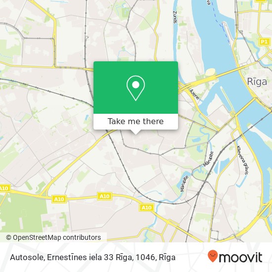 Карта Autosole, Ernestīnes iela 33 Rīga, 1046