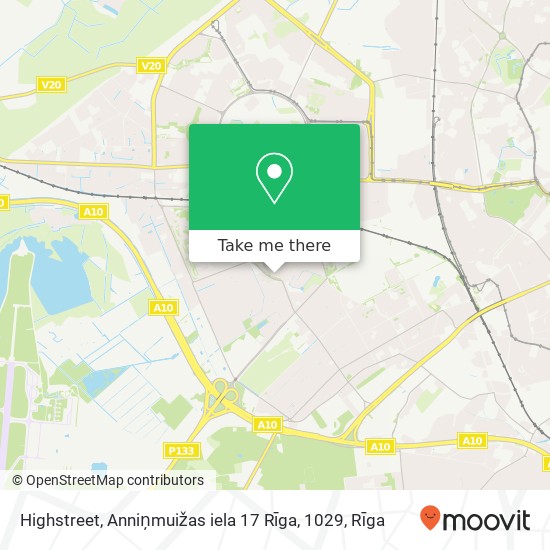 Карта Highstreet, Anniņmuižas iela 17 Rīga, 1029