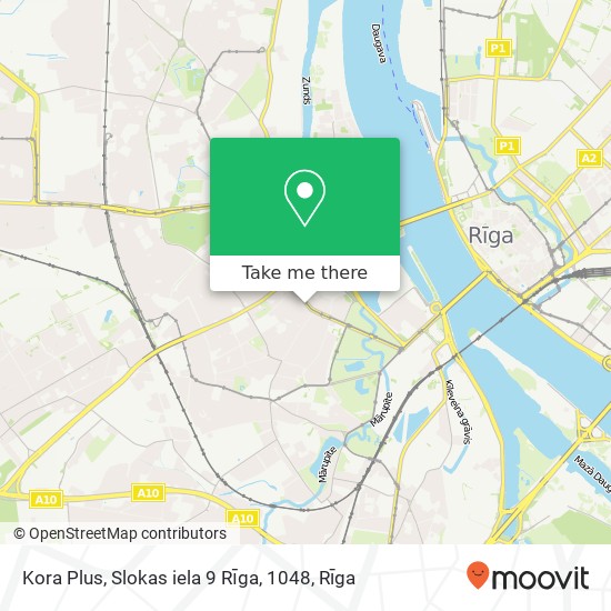 Kora Plus, Slokas iela 9 Rīga, 1048 map