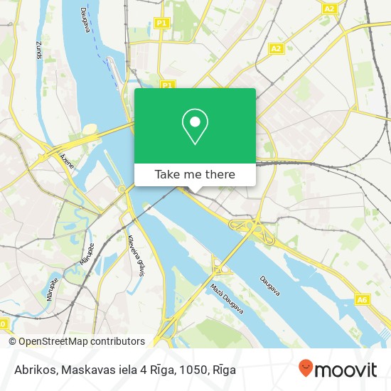 Abrikos, Maskavas iela 4 Rīga, 1050 map