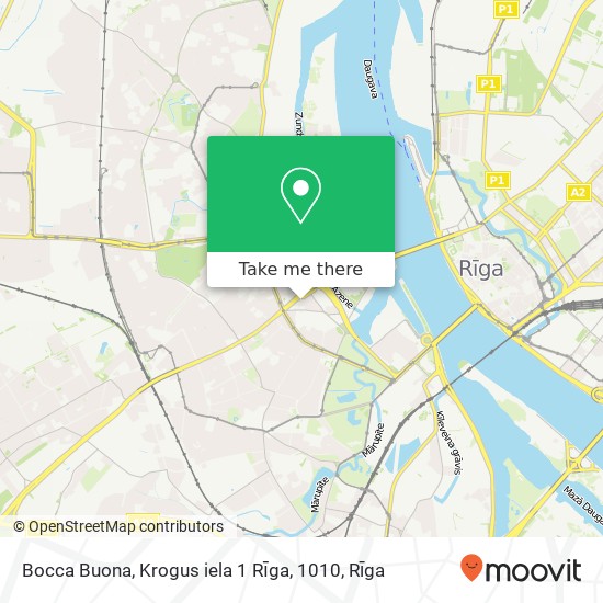 Bocca Buona, Krogus iela 1 Rīga, 1010 map