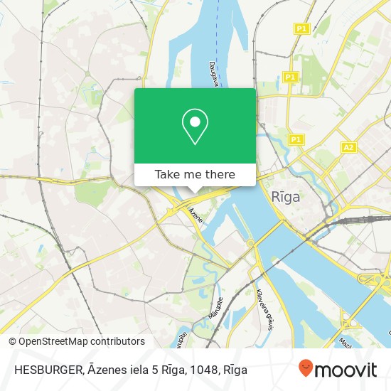 HESBURGER, Āzenes iela 5 Rīga, 1048 map