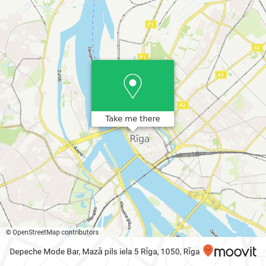 Карта Depeche Mode Bar, Mazā pils iela 5 Rīga, 1050