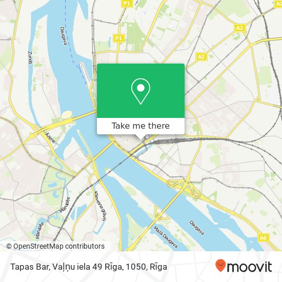Tapas Bar, Vaļņu iela 49 Rīga, 1050 map