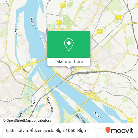 Taste Latvia, Rīdzenes iela Rīga, 1050 map