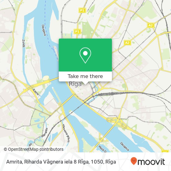 Amrita, Riharda Vāgnera iela 8 Rīga, 1050 map