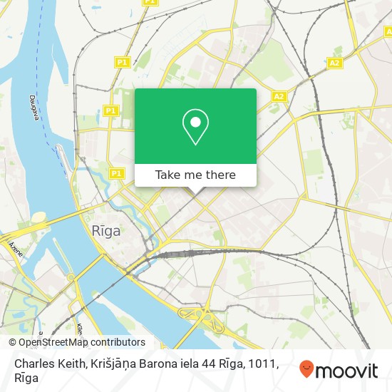 Charles Keith, Krišjāņa Barona iela 44 Rīga, 1011 map