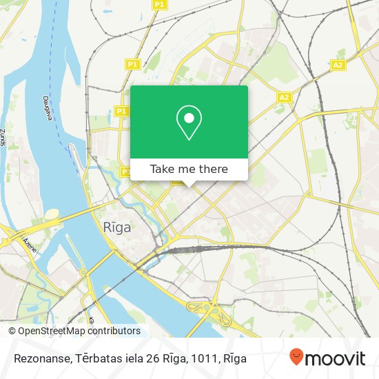 Rezonanse, Tērbatas iela 26 Rīga, 1011 map