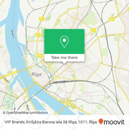 VIP Brands, Krišjāņa Barona iela 38 Rīga, 1011 map