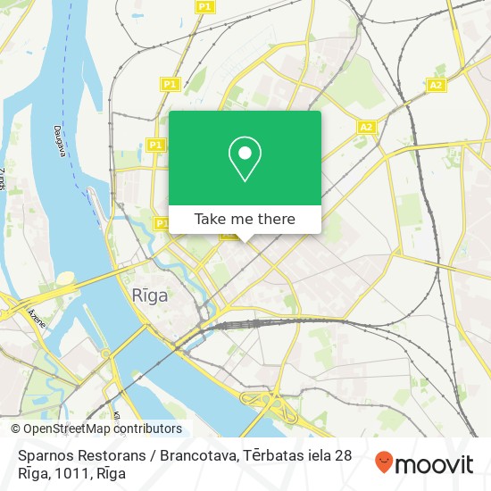 Sparnos Restorans / Brancotava, Tērbatas iela 28 Rīga, 1011 map