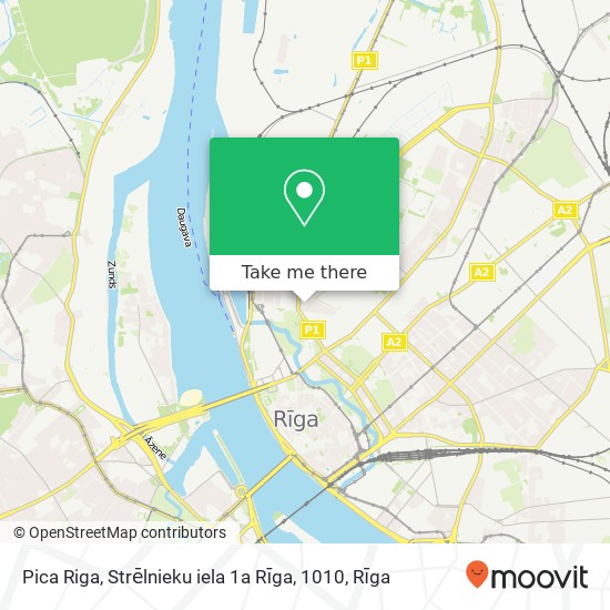 Карта Pica Riga, Strēlnieku iela 1a Rīga, 1010