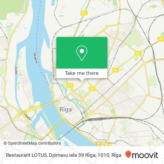 Restaurant LOTUS, Dzirnavu iela 39 Rīga, 1010 map