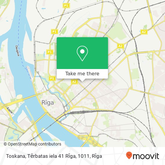 Toskana, Tērbatas iela 41 Rīga, 1011 map