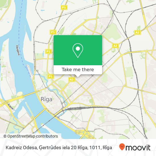 Карта Kadreiz Odesa, Ģertrūdes iela 20 Rīga, 1011
