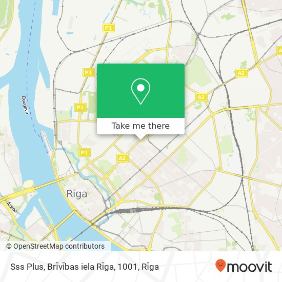 Карта Sss Plus, Brīvības iela Rīga, 1001