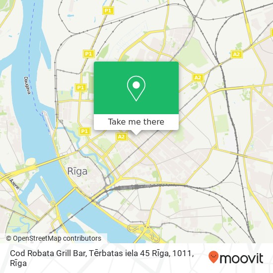 Cod Robata Grill Bar, Tērbatas iela 45 Rīga, 1011 map