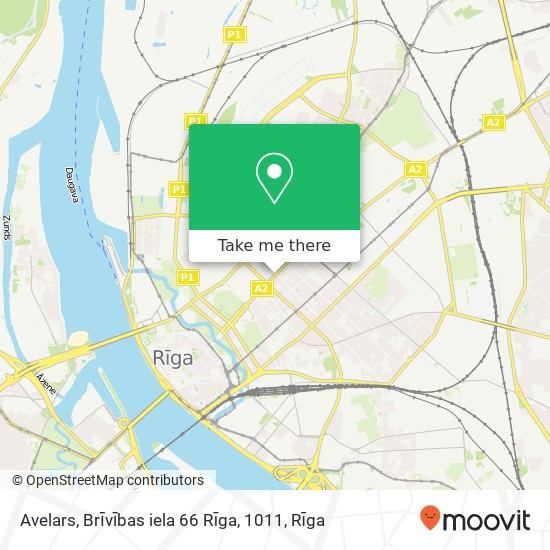 Avelars, Brīvības iela 66 Rīga, 1011 map