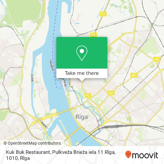 Kuk Buk Restaurant, Pulkveža Brieža iela 11 Rīga, 1010 map