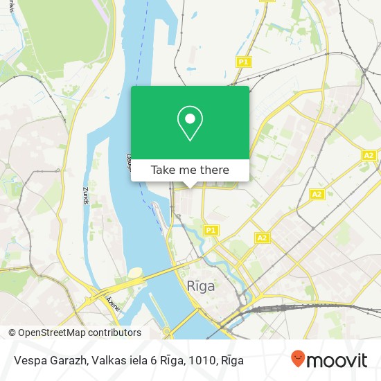 Карта Vespa Garazh, Valkas iela 6 Rīga, 1010