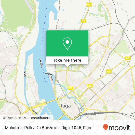 Mahatma, Pulkveža Brieža iela Rīga, 1045 map