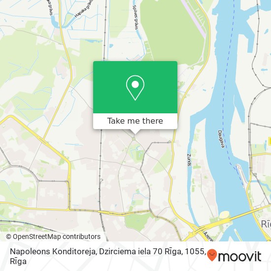 Карта Napoleons Konditoreja, Dzirciema iela 70 Rīga, 1055