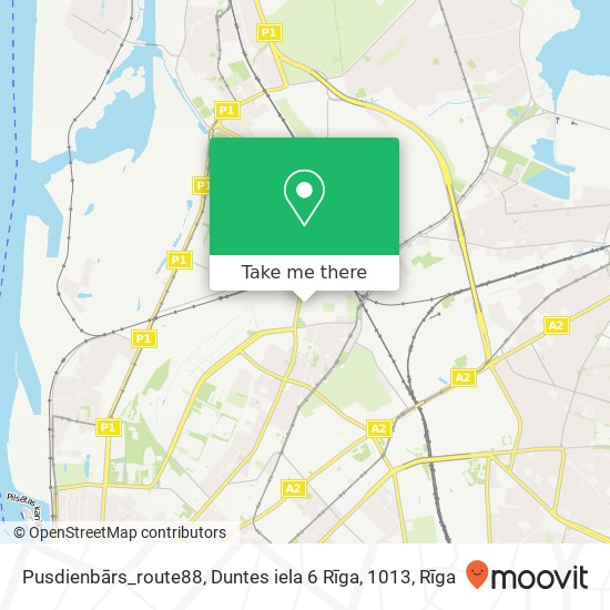 Pusdienbārs_route88, Duntes iela 6 Rīga, 1013 map