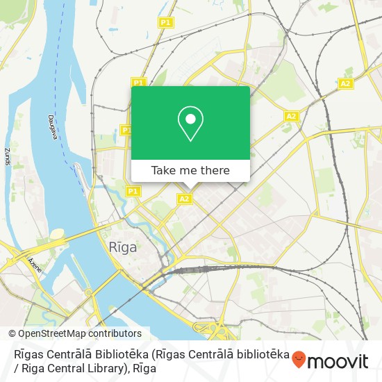 Rīgas Centrālā Bibliotēka (Rīgas Centrālā bibliotēka / Riga Central Library) map