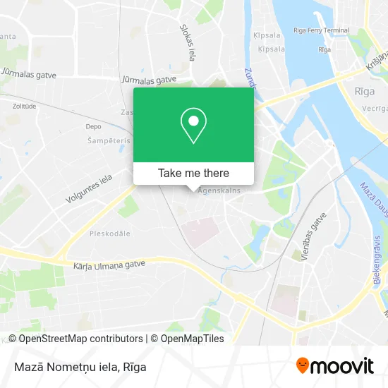 Mazā Nometņu iela map