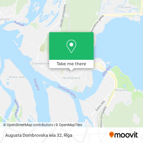 Карта Augusta Dombrovska iela 32
