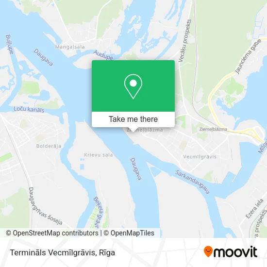 Карта Termināls Vecmīlgrāvis
