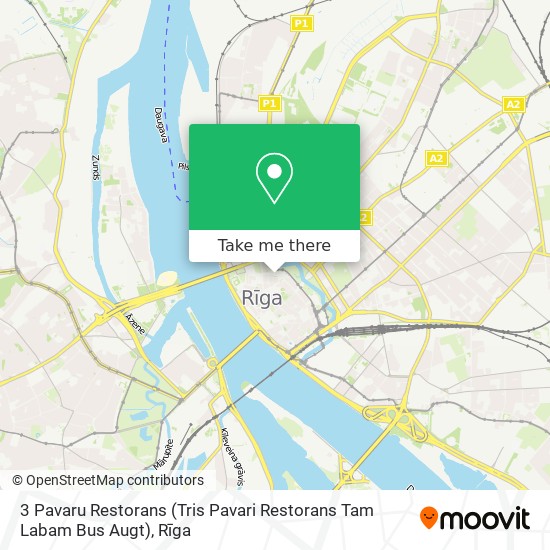 Карта 3 Pavaru Restorans (Tris Pavari Restorans Tam Labam Bus Augt)